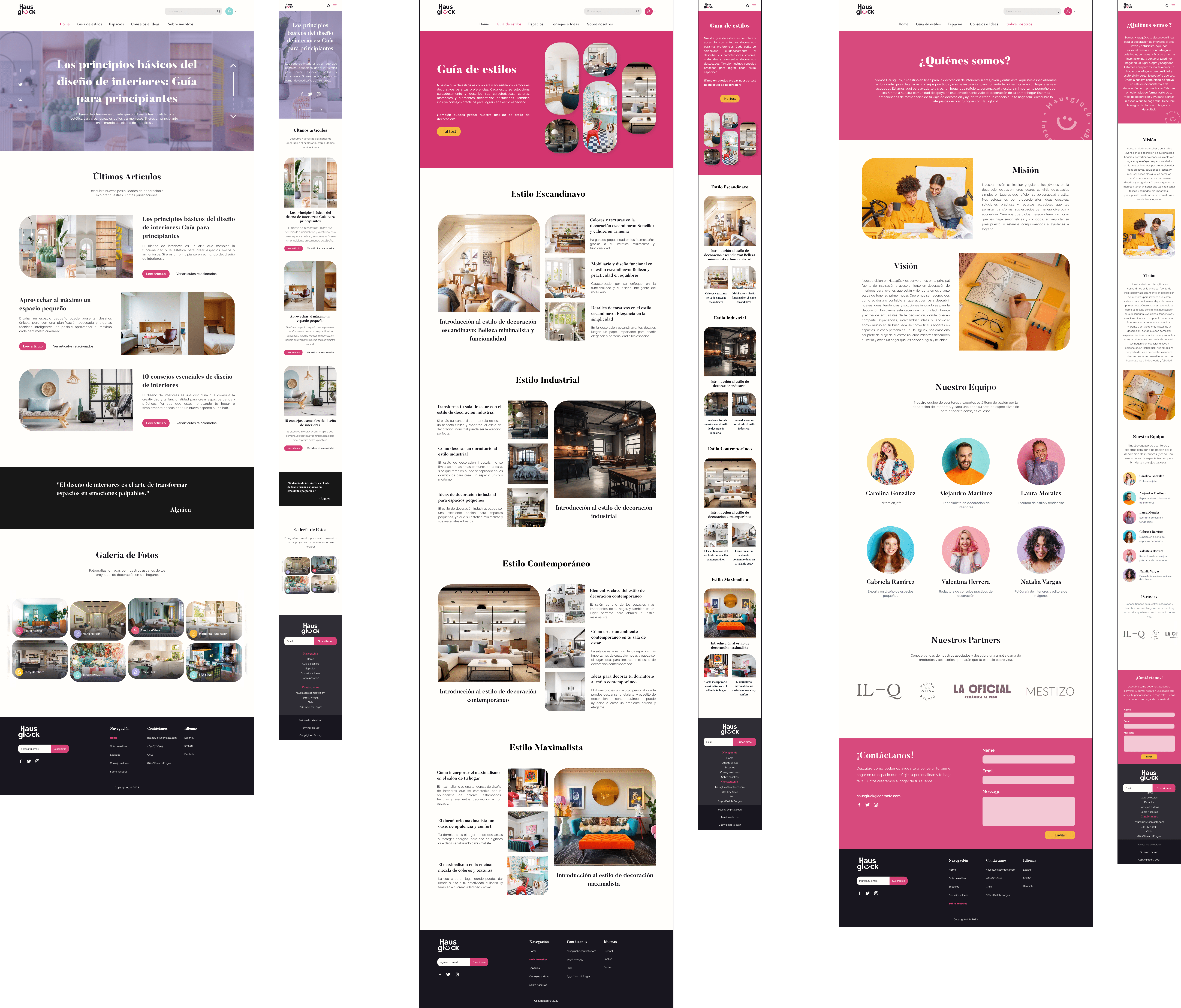 Hausglück Mid High-Fidelity Prototype Images